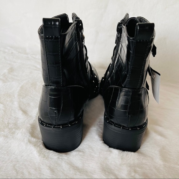 Catherine black python studs moto boots - Picture 8 of 12